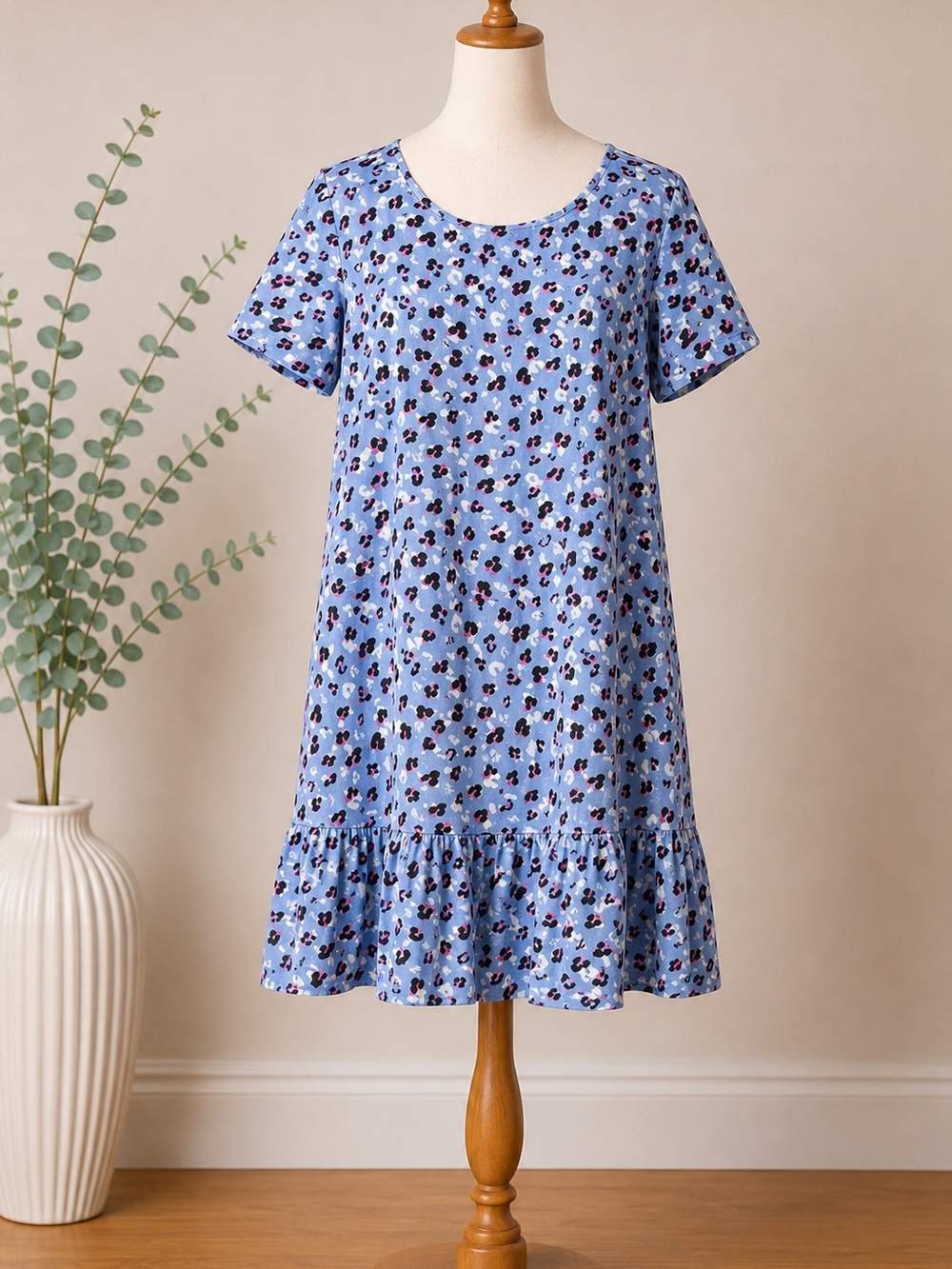 THML Blue Floral Midi Dress